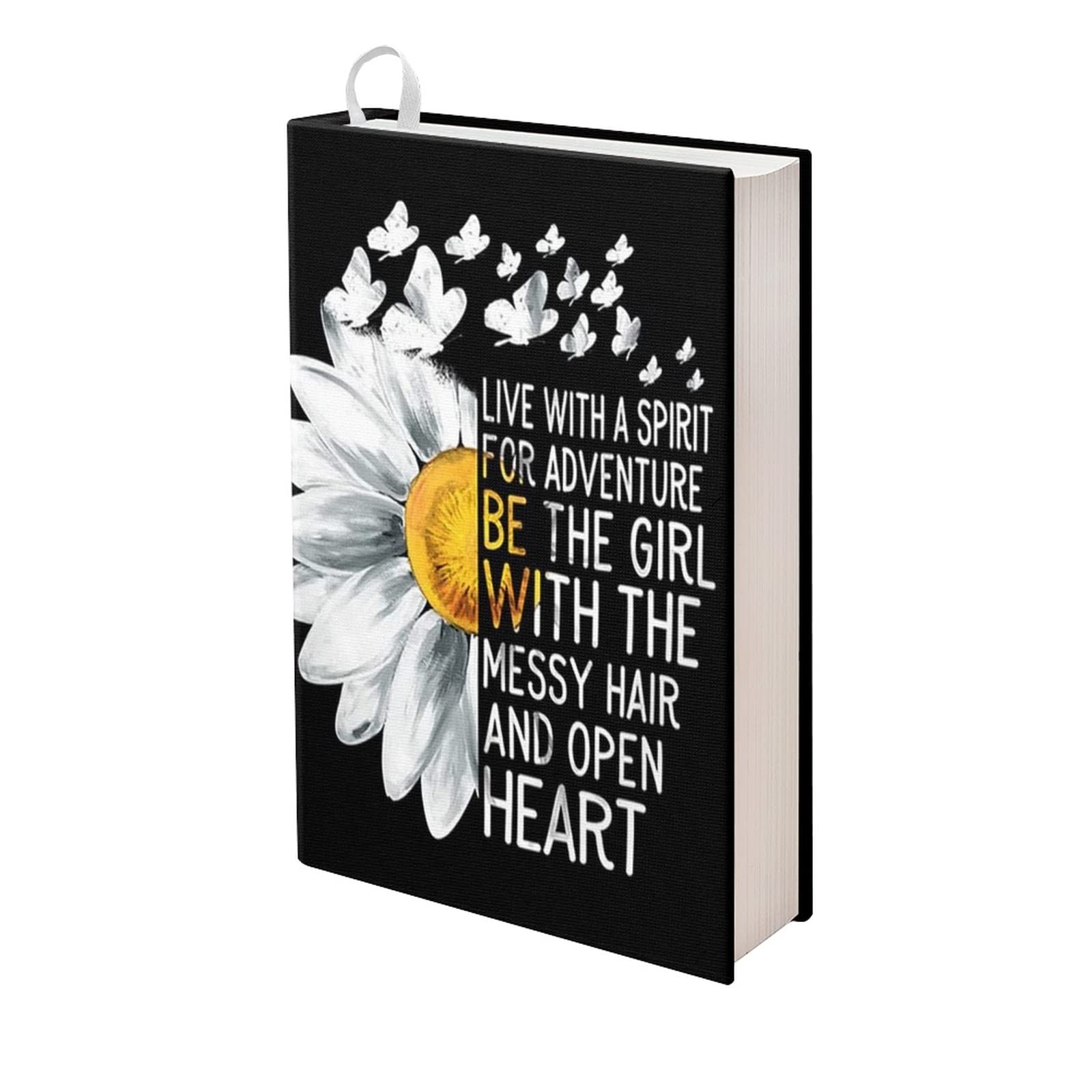 Kuiaobaty Sunflower Quotes Print Book Cover for Bible,Diary, Black Stretchable Book Covers Sleeve Textbook Cover School Book Protector — image 1