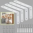 Anti Tip Furniture Anchors for Baby Pet Proofing,Furniture Wall Anchor Furniture Dresser Bookshelf Falling Prevention Device for Children (White)