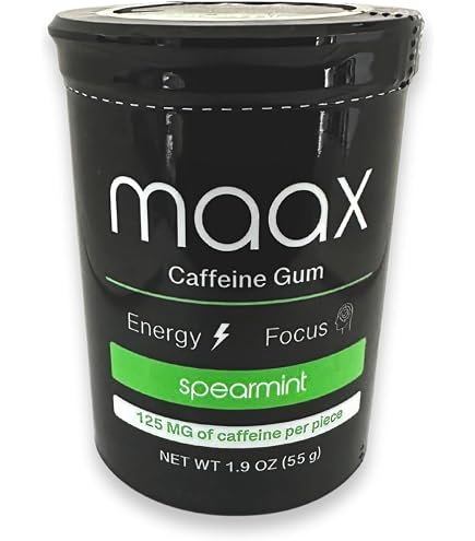 Amazon.com : Maax Caffeine Energy Gum | Focus Gum | 125mg of