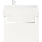 LUXPaper A7 Invitation Envelopes | Peel & Press | 5 1/4" x 7 1/4" | Natural White | 80lb. Text | 100% Cotton | 50 Qty