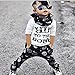 FEITONG 1Set Infant Toddler Baby Boy's Letter Print T-shirt Tops+ Pants (18 Months)