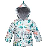 Rokka&Rolla Baby Boys' Water-Resistant Fleece Lined Puffer Jacket Winter Coat for Newborn Infant Toddler