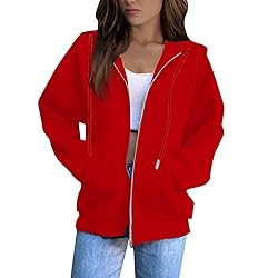 MKLUNJOP Women’S Sweatshirt Zip Up Hoodie Women