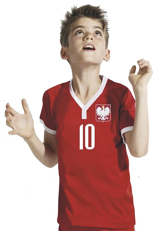 Aprom-Sports Polen Kinder Trikot - Hose Stutzen inkl. Druck Wunschname + Nr. RRR WM 2018
