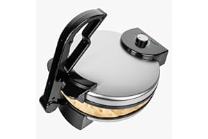 10inch Compact Roti Maker Machine, Electric Tortilla Maker with FREE Roti Warmer and Comfortable Handle, Electric Tortilla Pr
