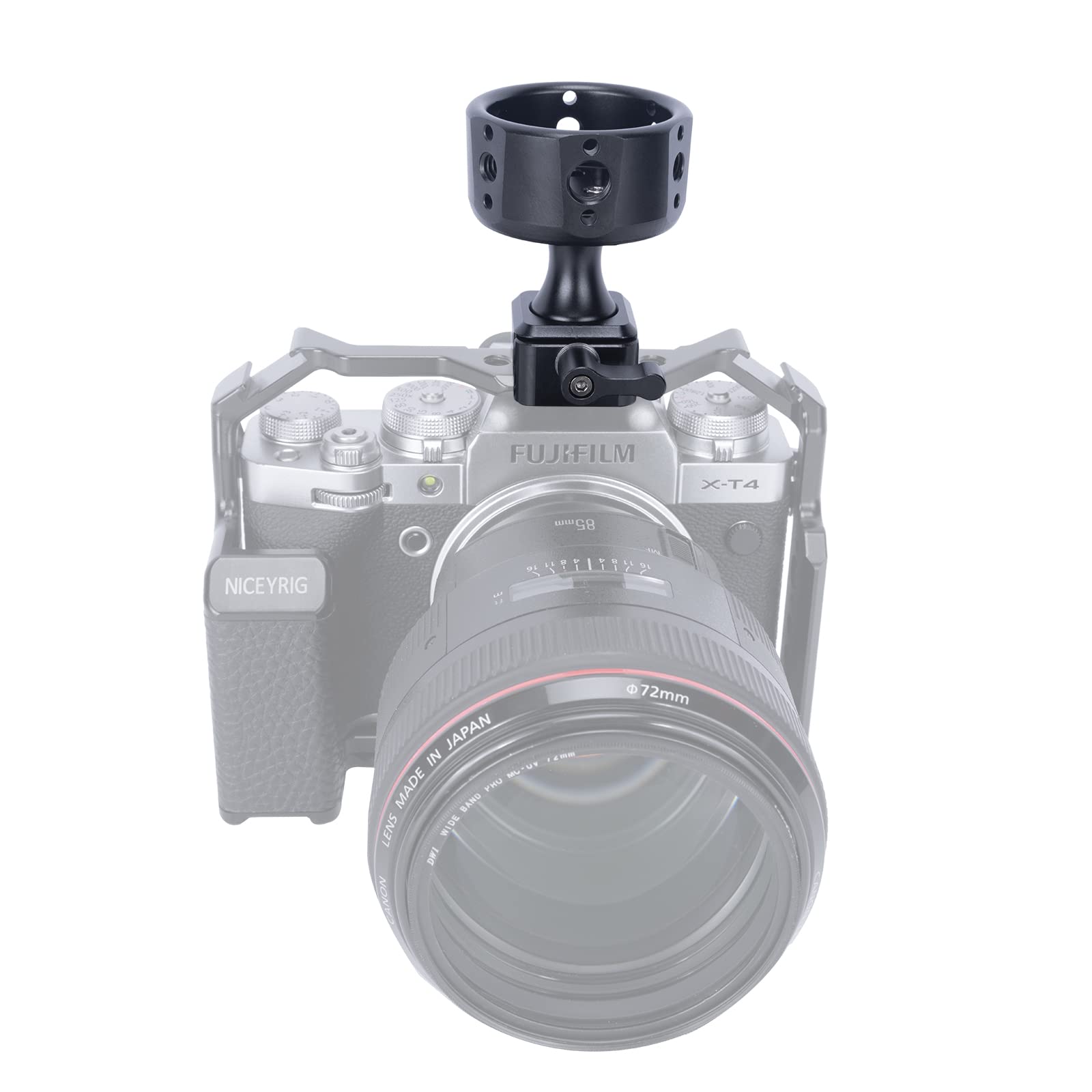 NICEYRIG Camera Handle Grip,Wheel Chute Clamp Handgrip with 3/8"-16 Arri Locating Holes Nato Clamp for Camera Cage-527