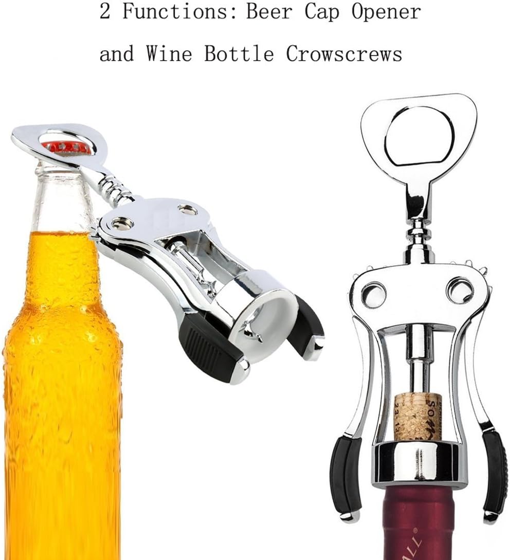 Tovee Upgrade Wing Corkscrew Wine Opener with Wine Stopper, Waiters