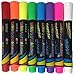 Color Liquid Chalk Markers - Neon Fluorescent Colors. Reversible Tips. Mega 8 Pack. Chalkboard - Glass - Tile - Plastic - Metal - Posters.