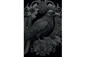 Gothic Floral Crow Notebook: Beautiful Raven Lined Paper journal, Great gift For Halloween and Lovers of Gothic Style, Format