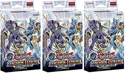 Lot of THREE(3) Yugioh Card Game SYNCHRON EXTREME English 1st Edition Structure Decks!