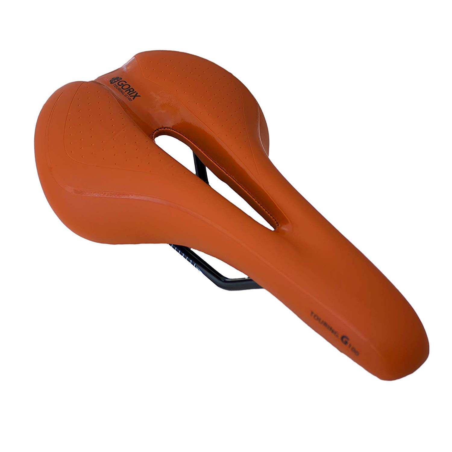 GORIX Bicycle Saddle Seat Comfortable Cushion with Rail Mountain Road Bicycle for Men and Women (GX-C19) (Dark Brown)