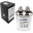 TEMCo 5 uf/MFD 370 VAC volts Oval Run Capacitor 50/60 Hz AC Electric - Lot -1