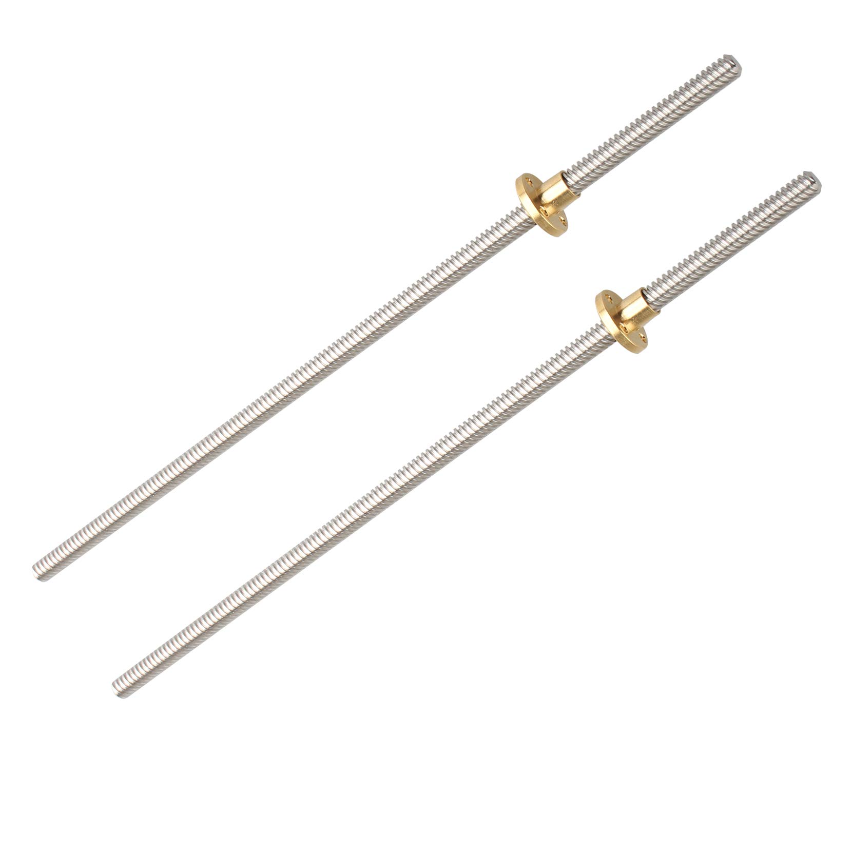 Jopto 2Pcs T8 Stainless Steel L300mm Diameter 8mm Lead 4 Start Lead Screw and Nut Compatible with Prusa i3 3D Printer Z Axis Linear Rail Bar Shaft