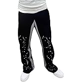 RoseSeek Boy's Y2K Wide Leg Baggy Pants Vintage Trendy Sweat Pants Elastic Waist Street Sweatpants with Pockets