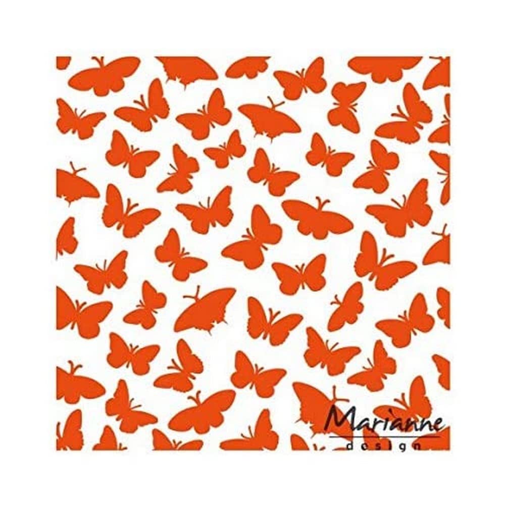 Marianne Design MDDF3433 Embossing Design Folder: Butterflies, Transparent, 19.2 x 14.7 x 0.7 cm