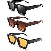 Pro Acme Square Sunglasses for Men Women,Thick Frame Sun Glasses Simple Designer Style Shades