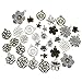iloveDIYbeads 100g Craft Supplies Mixed Flower Beads Charms Pendants for Crafting, Jewelry Findings Making Accessory For DIY Necklace Bracelet (Flower charms M93)