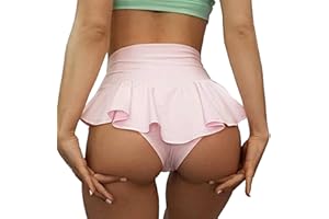 JOINFUN Women's High Waist Workout Gym Shorts Sexy Club Hot Pants Yoga Booty Shorts Dance Skirts