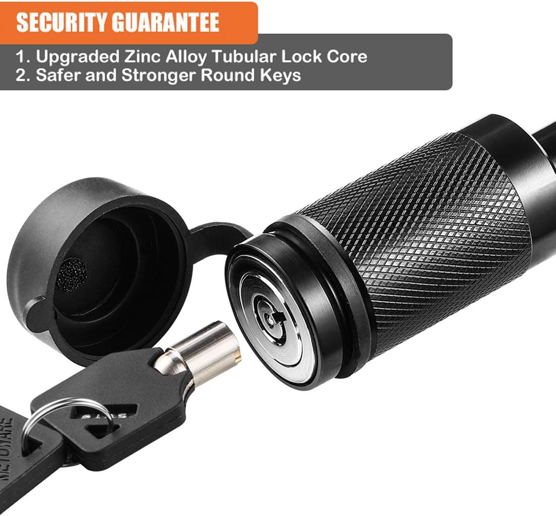 CZC AUTO Hitch Lock Set, Dia 5/8 Inch Trailer Hitch Lock Hitch Receiver Pin Lock for Class III IV 2" and 2-1/2" Receiver, Dia 1/4 Inch Hitch Coupler Lock with 2-1/2 Inch Span Fits Latch-Type Couplers: Automotive