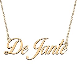HUAN XUN Customized Custom Simple Any Name Necklace