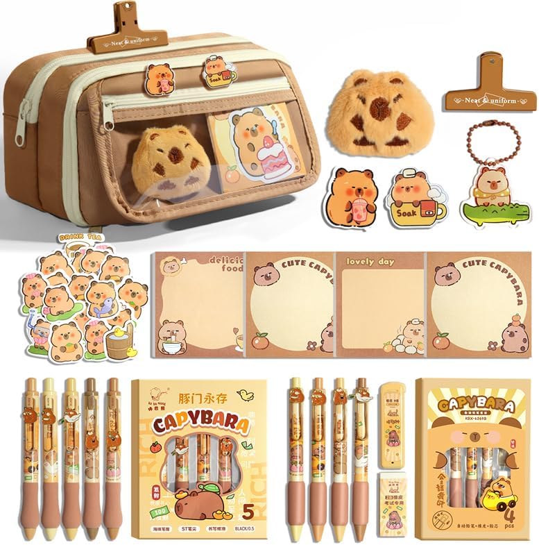 Amazon.com: GEDEUBAN Cute Capybara Pencil Case, Stationery Pouch