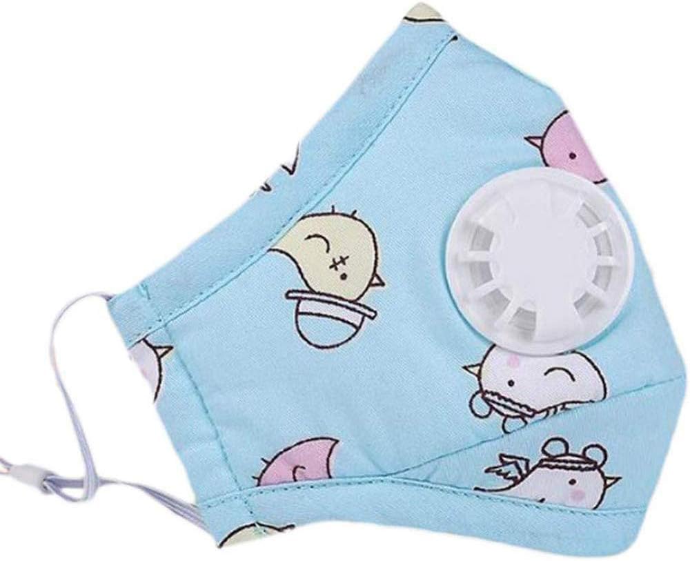 Kids Mouth Mask, Cute Anti-dust Mask Cotton Washable N95 Mask with 10 Pm2.5 Activated Carbon Filter Respirator for Travel Outdoor Activities 0-6t Infant Winter Cotton Anti Pollution (K)