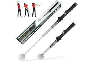 NUISISA Retractable Golf Swing Training,Golf Training Aid,Golf Grip Trainer,Golf Accessories for Men,Right-Handed Strength & Tempo Training for Chipping Hitting