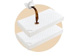 BEDLORE Waterproof Mattress Protector Crib, 2 Pack Soft Mattress Pad, Noiseless& Machine Washable Mattress Cover, Ultimate Protection for Your Baby's Crib Toddler Bed (52''x28'')