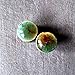Pair - Lotus Blossom Glass Essential Oil Ear Plugs Organic Handmade Ceramic double-flared body jewelry