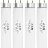 LUXRITE F32T8/865 48 Inch T8 Fluorescent Tube Light Bulb, 6500K (4-Pack) | Daylight, 32W, 2800 Lumens, G13 Medium Bi-Pin Base, Model LR20735, 13,000-Hour Life, 120V, CRI 80, Glass Tubular