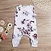 MAINESAKA Newborn Baby Girl Floral Printed Romper Outfits Short Sleeve Summer Bodysuit (18-24M, White)
