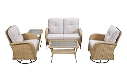 HUMMUH 5-Piece Patio Furniture Wicker Outdoor