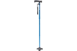 HurryCane HCANE-BL-C2 Freedom Edition Foldable Walking Cane with T Handle, 37.5 Inches extended length, Trailblazer Blue