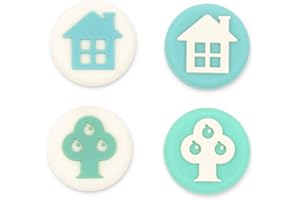GeekShare 4PCS Silicone Tree and House Joycon Thumb Grips-Nintendo Cover Analog Thumb Stick Grips-Joystick Caps Compatible with Switch /OLED/ Switch Lite