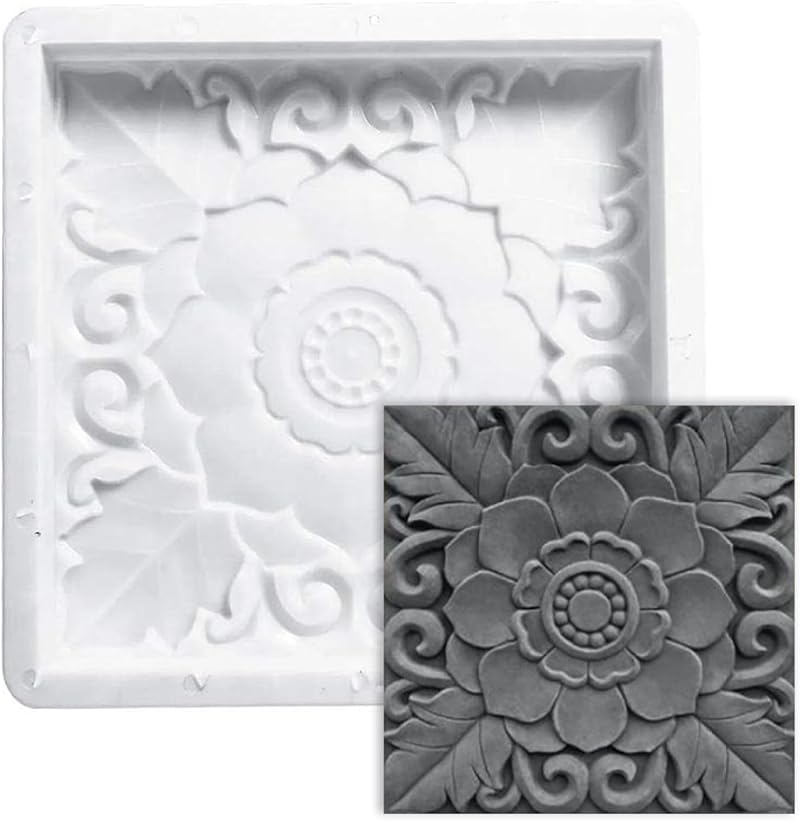 Wedhapy Square Garden Paving Mould Concrete Stepping Stone Path Maker 40cm
