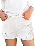 luvamia Women's Ripped High Waisted Denim Shorts