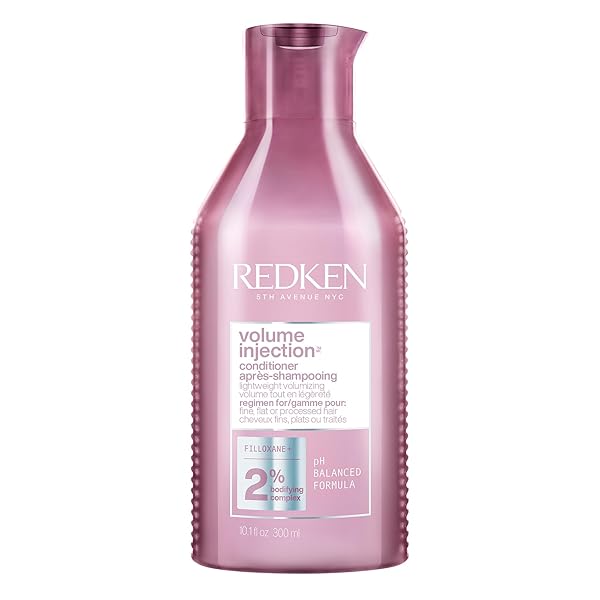 REDKEN VOLUME INJECTION CONDITIONER | LIGHTWEIGHT VOLUME CONDITIONER FOR FINE HAIR | DETANGLES AND ADDS VOLUME & BODY TO FLAT HAIR | SOFT, SHINY FINISH | PARABEN FREE