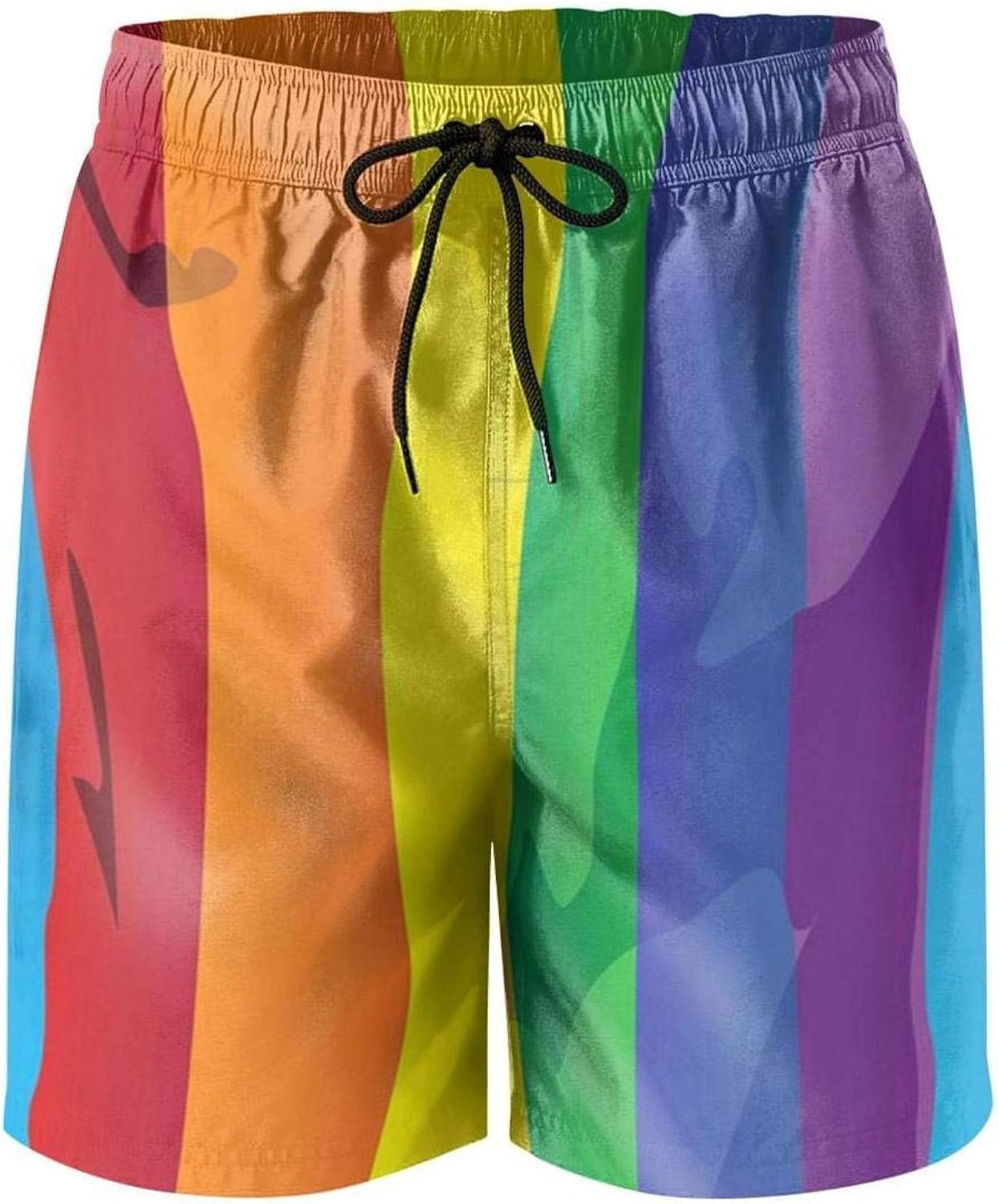 CHHLGY Gay Pride LGBT Rainbow Flag Mens Swim Trunks Quick Dry Board