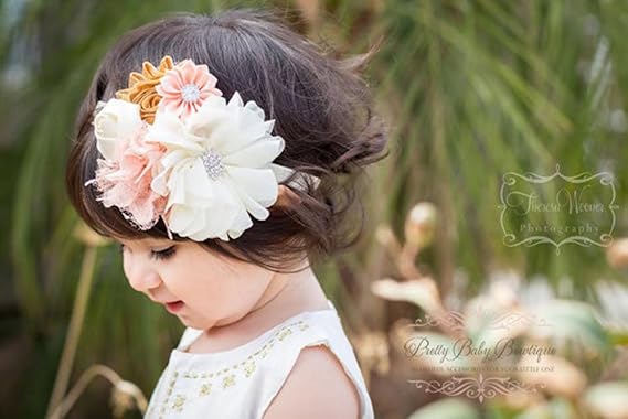 peach headband for baby