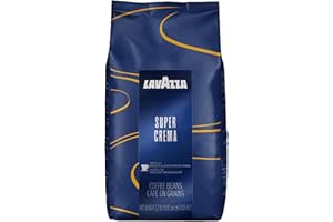 Lavazza Super Crema Whole Bean Coffee Blend, light-Medium Espresso Roast, 2.2 Pound (Pack of 1) ,Premium Quality, Aromatic, M