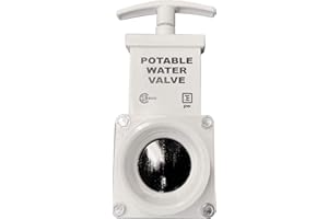 Valterra T1001APW Fresh Water Gate Valve, Drain Valve 1-1/2" Valve Spigot x Slip, White
