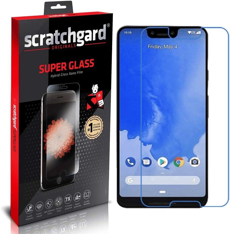 Unbreakable Hybrid Nano Glass Film with 7X Shatter Protection for Google Pixel 3 XL with Free Back Scratchgard