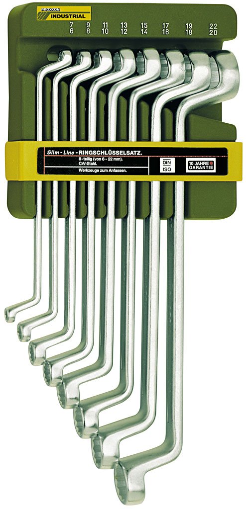 Best Price Square SPANNER SET, DOUBLE RING, 8PC 23810 By PROXXON