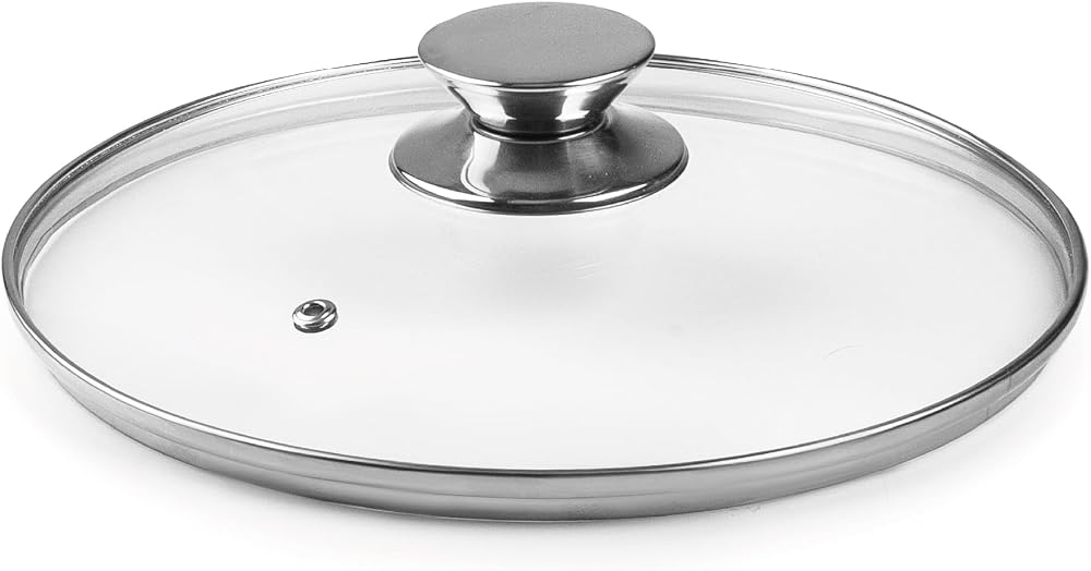 IBILI Glass Lid 20 cm with Stainless Steel Knob and Steam Vent