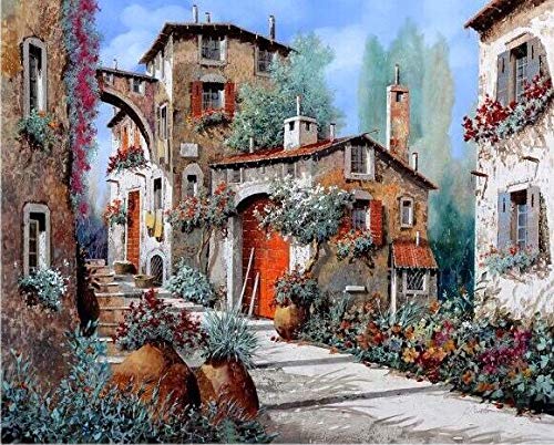 週間売れ筋 ししゅう糸 B07l7myzmr 欧州風景42 布地に図柄印刷 クロスステッチ刺繍キット Dmc糸 刺しゅうキット Www Dentistsatnorthgate Ca