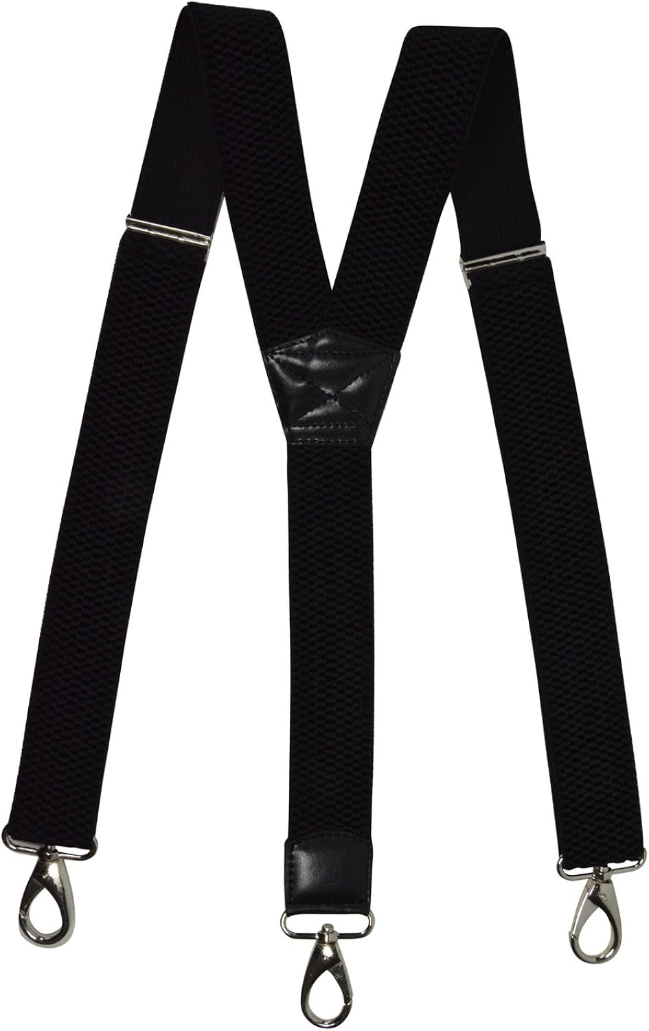 Olata Heavy Duty YShape Braces with Carabiner Clips, 4cm Black