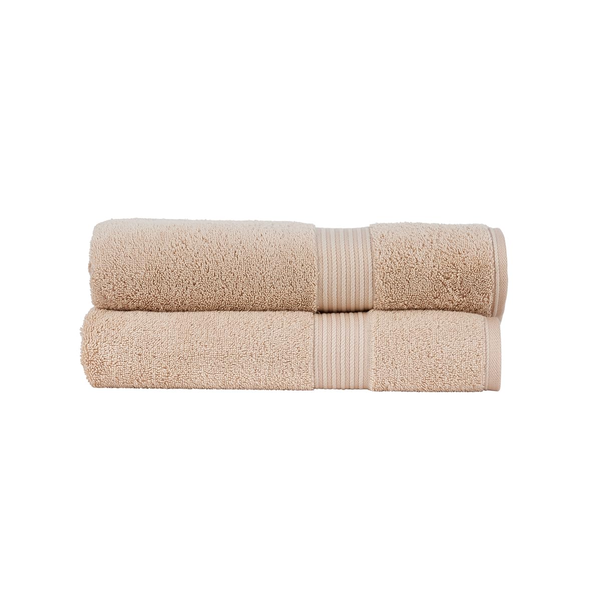 Christy Supreme Hygro 2 Bath Towels Set | Stone Beige | 100% Luxury Supima Cotton | Ultra Soft | Super Absorbent | 650GSM | Plush and Long Lasting