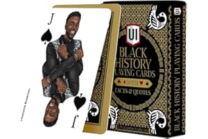 Urban Intellectuals Black History Playing Cards - African American Themed Gold Foil Cool Decks of Cards - Poker Blackjack Famous People Games Educational Quotes Fact Collectibles - Black