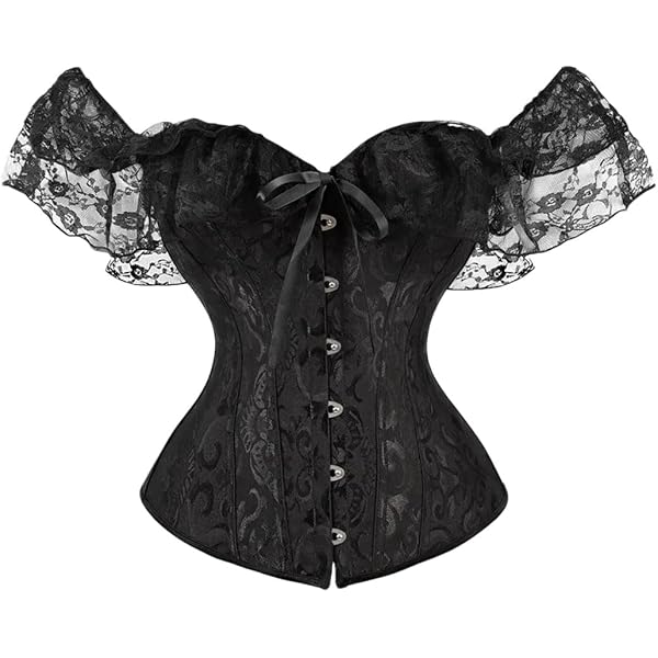 Corset Bustier Femme Gothique - Dentelle Brodée, Style Rétro Élégant Pour Soirée, Carnaval Ou Cosplay - 6