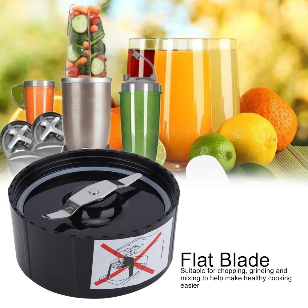 Blender Replacement Accessories, Cross and Flat Blade Spare Parts for Blender Blade 250W Juicer and Mixer for Magic Bullet with Rubber O-Ring Sealing Gaskets (Flat blade shape)